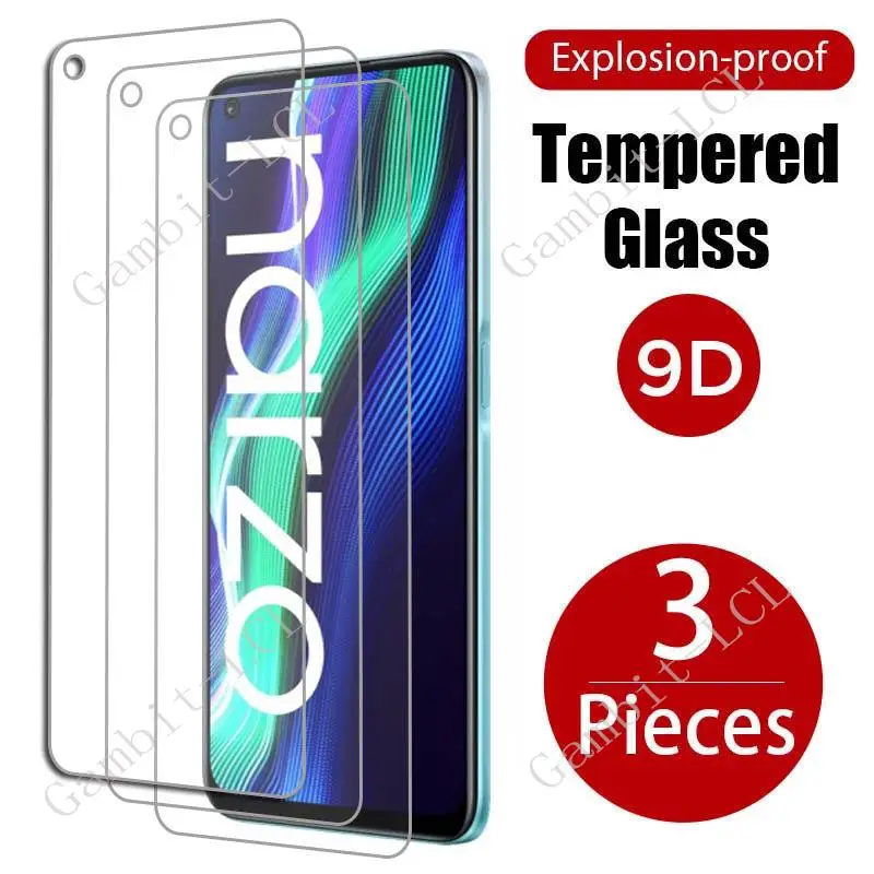 

3PCS Tempered Glass For Realme Narzo 50 4G 6.6" Protective ON 8I RealmeNarzo50 Narzo50 RMX3286 Screen Protector Cover Film