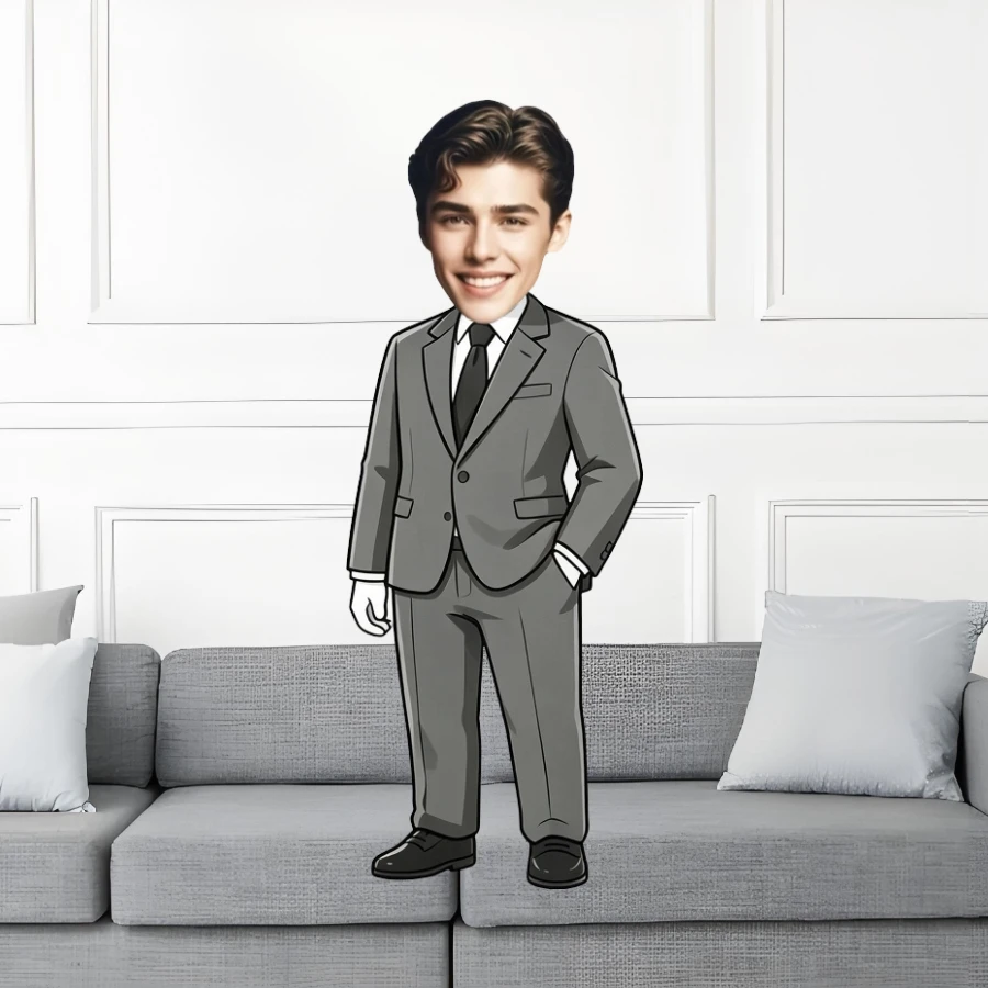 Custom Avatar Throw Pillow, a Soft Gift Suitable for Giving, Exclusive for Valentine's Day, Christmas, Thanksgiving, and Hallowe