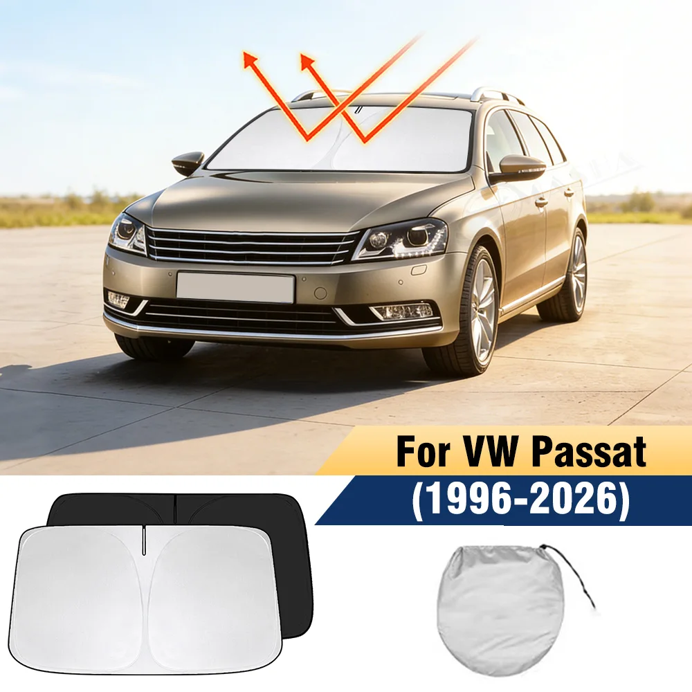 

Солнцезащитный козырек на лобовое стекло для VW Passat B5 B6 B7 B8 B9, складной, защита от УФ-лучей, аксессуары для моделей 1996-2026 годов