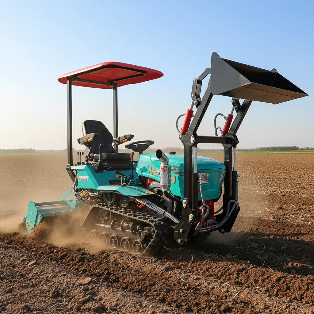 

Customize 50hp Crawler Tractor With Bulldozer And Excavator Attachment