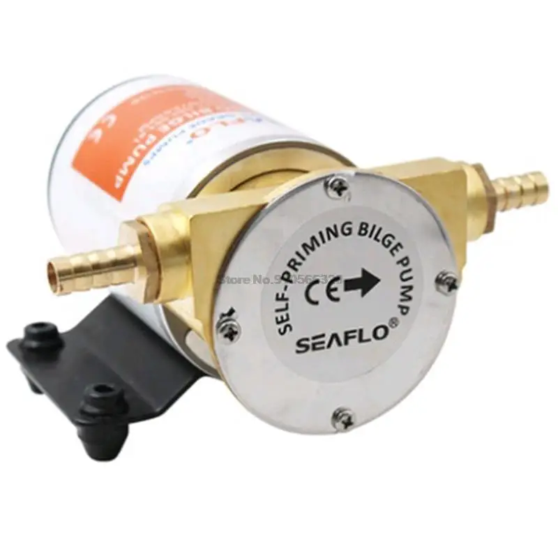 FIP-3200 12V/24V DC Electric Bilge Pump Marine Large Flow Drainage Pump Centrifugal Impeller Self-priming Flushing Pump 30L/min