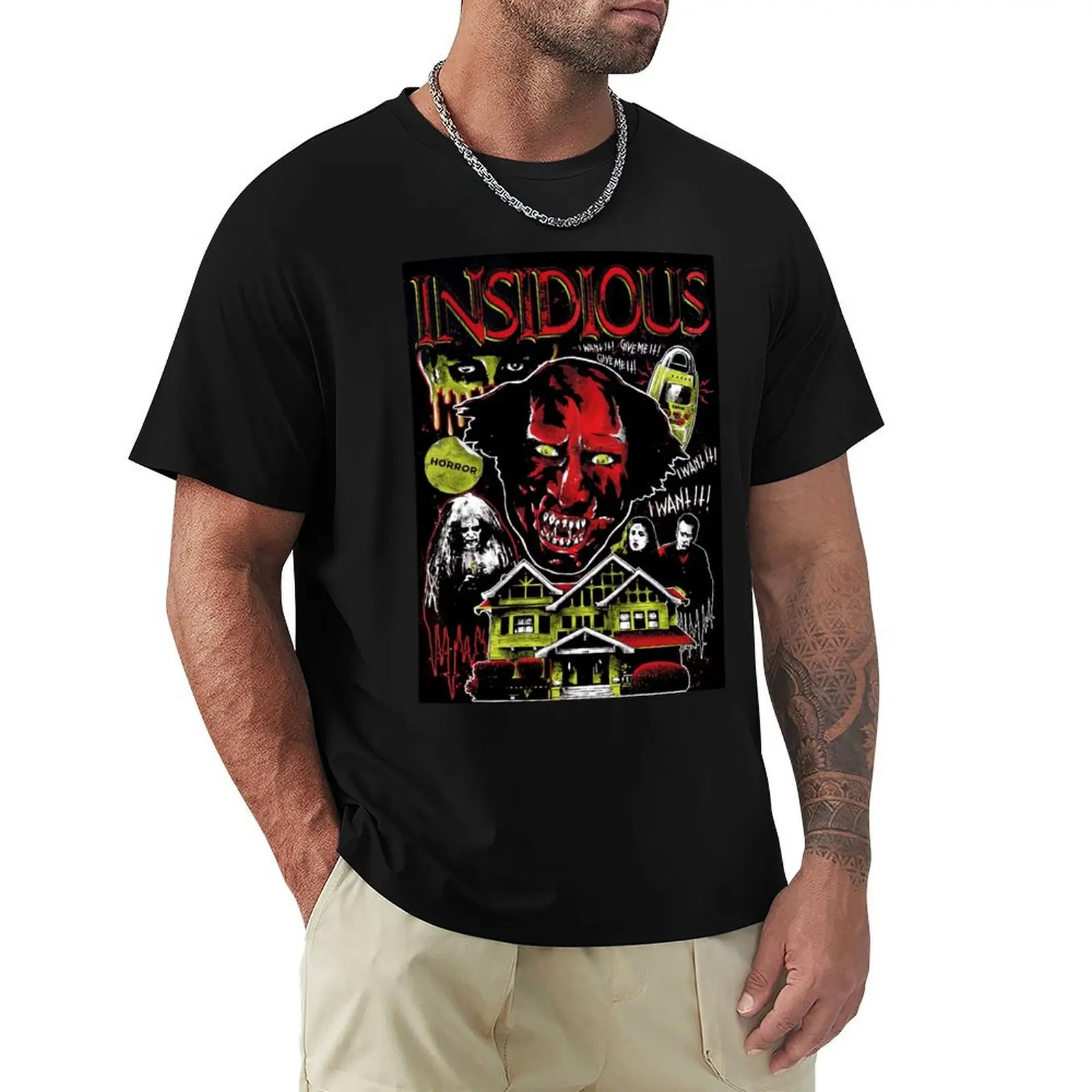 Insidious Movie horrified T-Shirt anime figures cute tops vintage clothes Men's cotton t-shirt