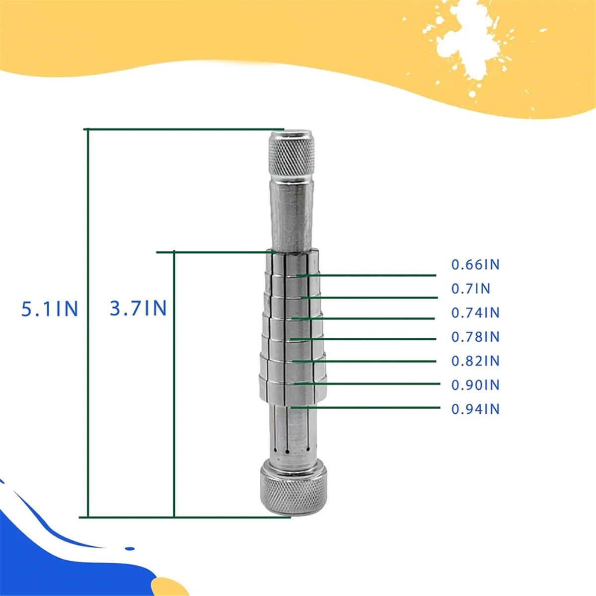 A83Z حلقة نقالة مع مطرقة مجوهرات على الوجهين المطاط والبلاستيك رئيس مطرقة حلقة نقالة أداة إصبع الزفاف الفرقة