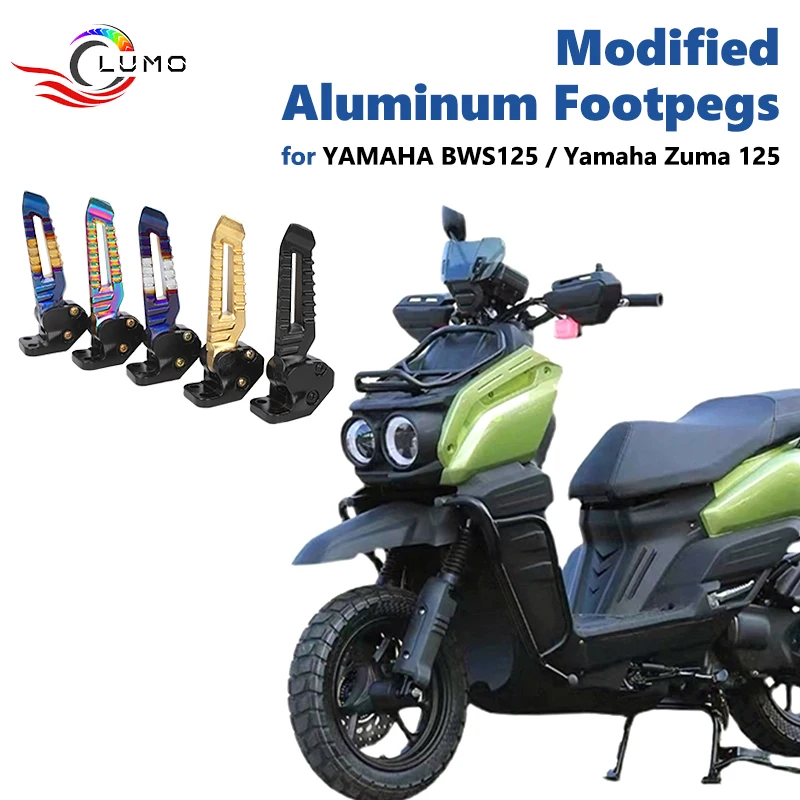 Anti-Slip Rear Footpegs for YAMAHA BWS125/Zuma 125,Aluminum Alloy Folding Pedals for Cygnus X 3/4/5 Gen,Anti-Wear Texture,1 pair