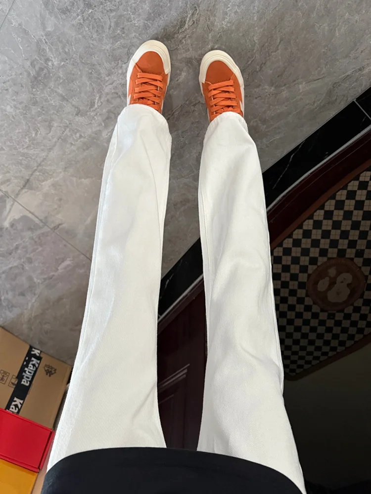 

Мужские джинсы Cleanfit White Denim: американский уличный стиль, эластичные, прямые, удлиненные, из смесового хлопка и полиэстера