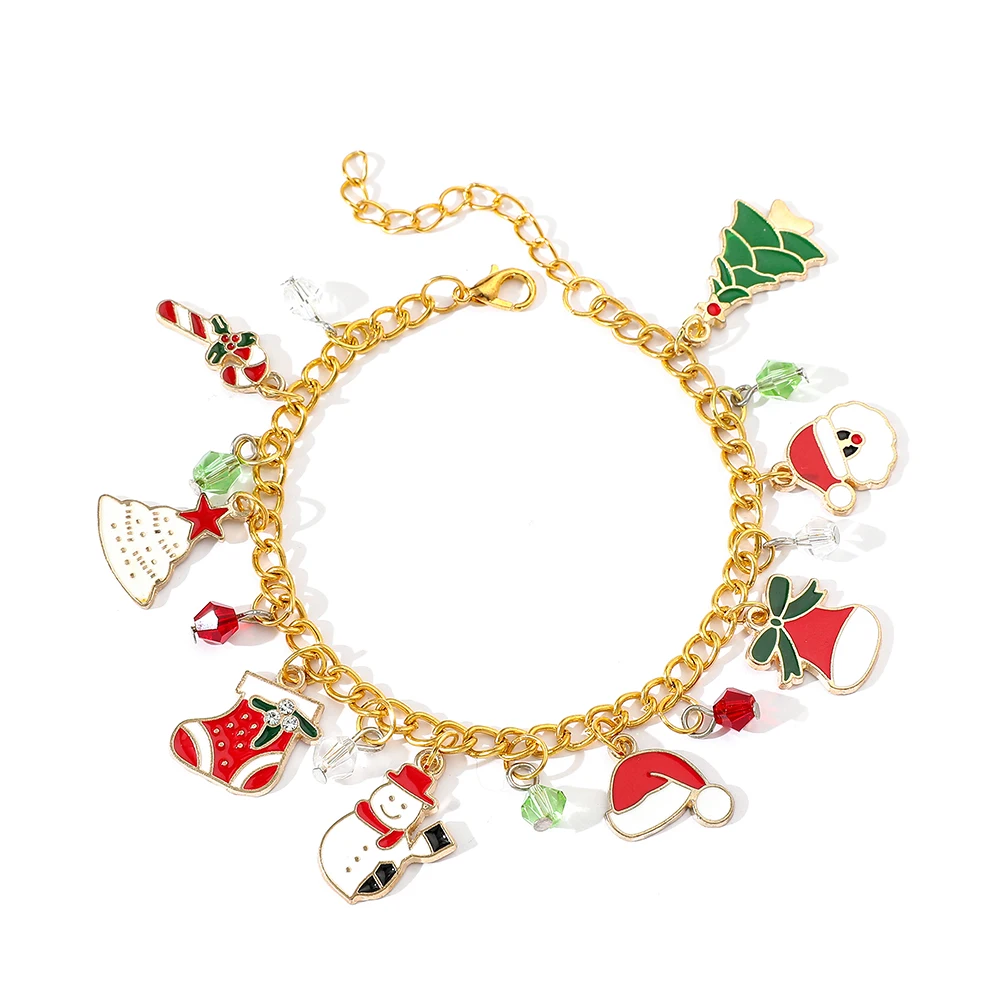 Christmas Bracelet kawaii Sweet Creativity Santa Claus Bracelet Men Women Festival Jewelry Accessories Gifts