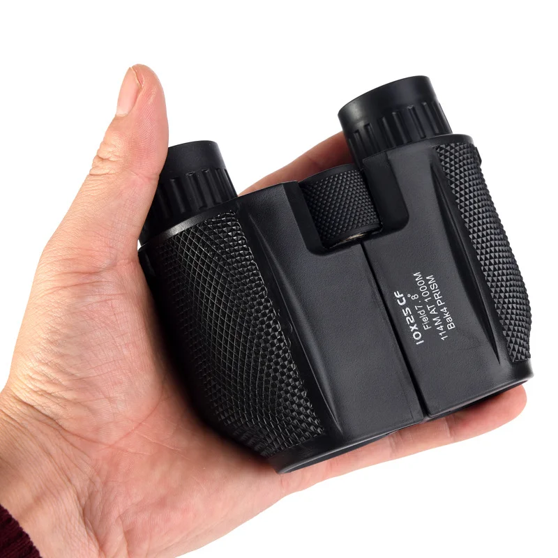 10X25 HD Binoculars Mini Portable Telescope BAK4/FMC Coated Binoculars Outdoor Bird Watching Hunting Travel Camping Ball Game