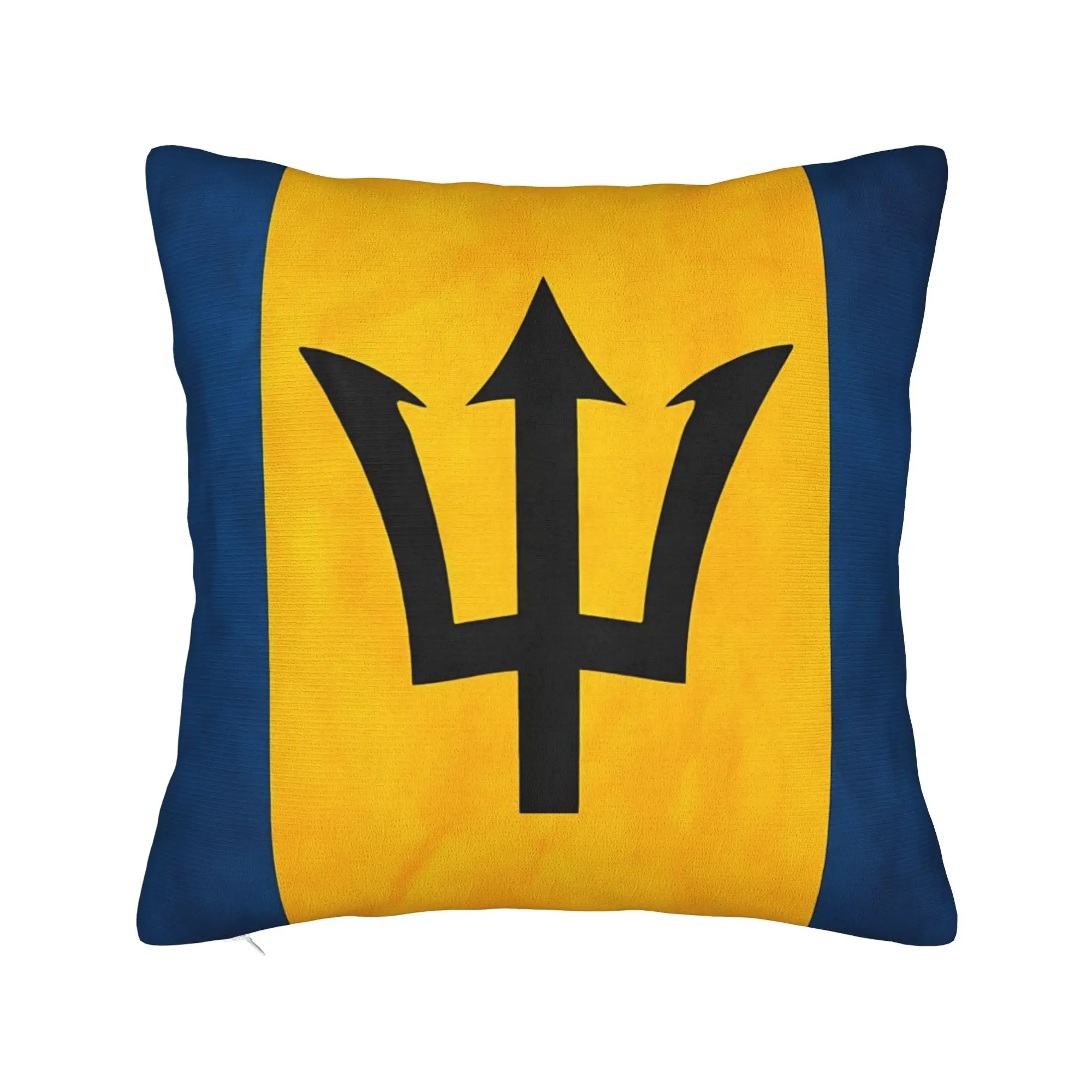 Barbados  Barbadian Flag  National Flag Of Barbados  Pillow Case  Print Pillow Cover Retro Pillowcases For Sofa Home Decoration