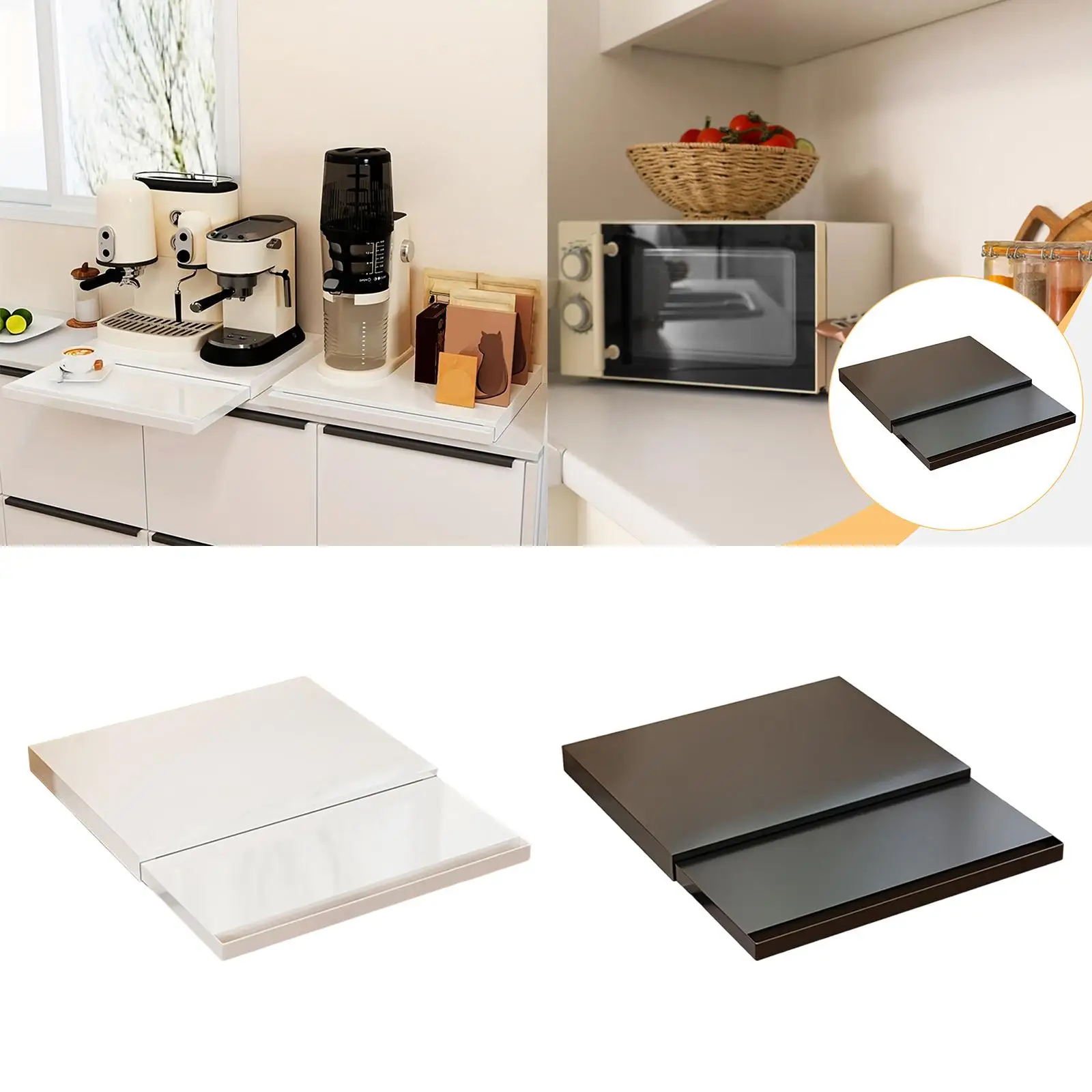 

Выдвижной органайзер для кухонной техники из углеродистой стали, сверхпрочный, регулируемый