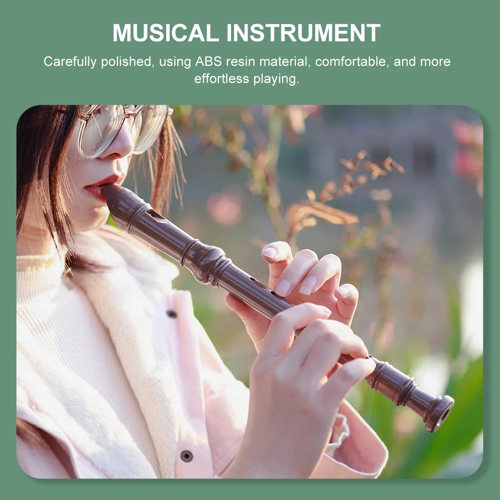 

1Set Beginner Music Flute 8-Hole ABS Resin Durable Children Educational Instrument Portable Lightweight Practice