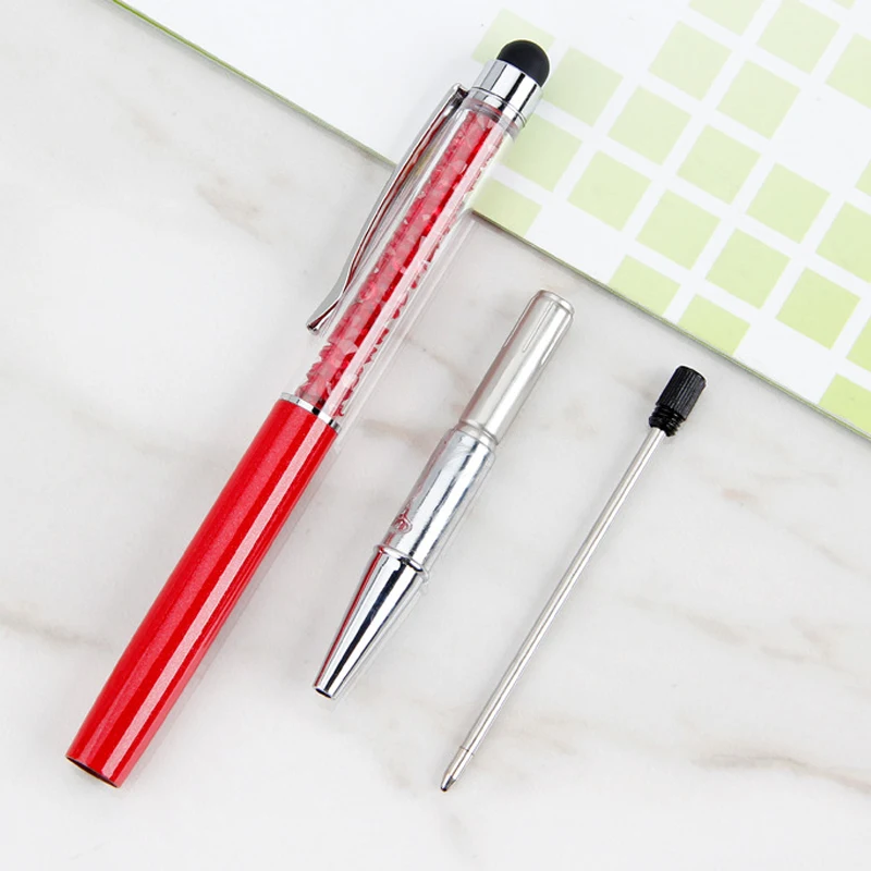 Metal Simple Ballpoint Pen Creative Cute Gel Pen Mobile Phone Touch Pen Custom Logo School Office Writing Supplies Wholesale