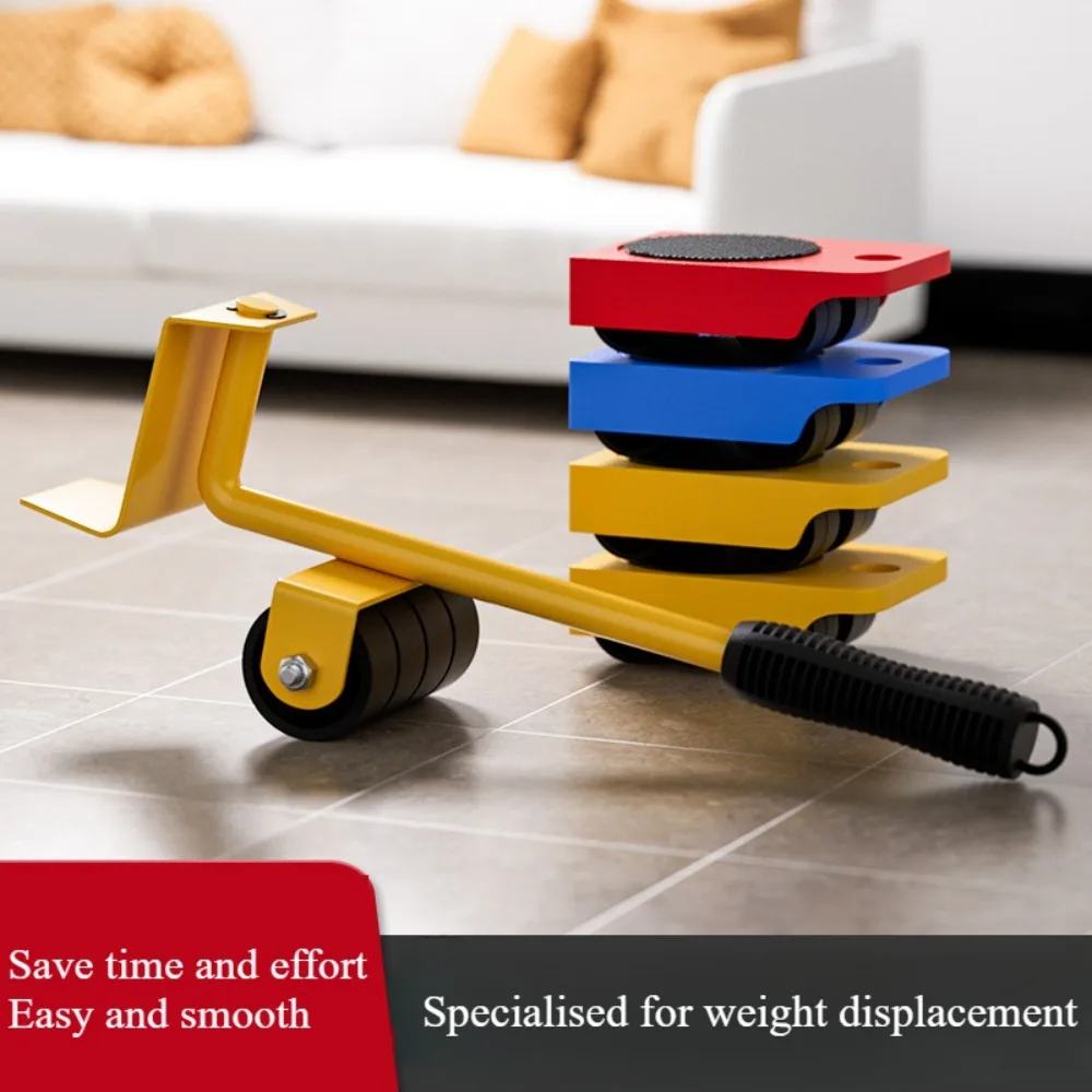 

1Set Heavy Duty Furniture Lifter Mover Roller with Wheel Bar Moving Device Lifting Helper Furniture Moving Transport Tool