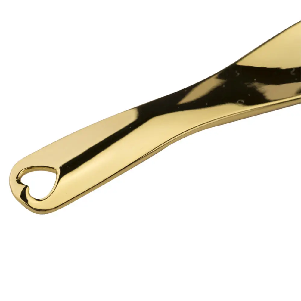 Bâton de crème pour les yeux et le visage en métal et Zinc, spatule cosmétique dorée, masque de maquillage, cuillère à crème, cuillères cosmétiques, cuillère incurvée, 1 pièces