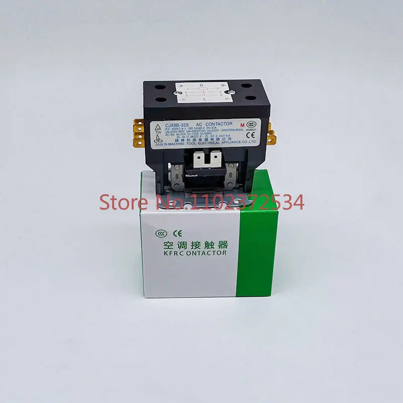 2 pieces New air conditioner external unit 220V Guilin AC contactor CJX9B-25S/CJX9-32S single and double pole contactor