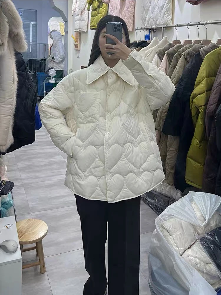 Autumn and Winter New Women's Down Jacket Commuting Loose Shirt Lightweight Down Jacket