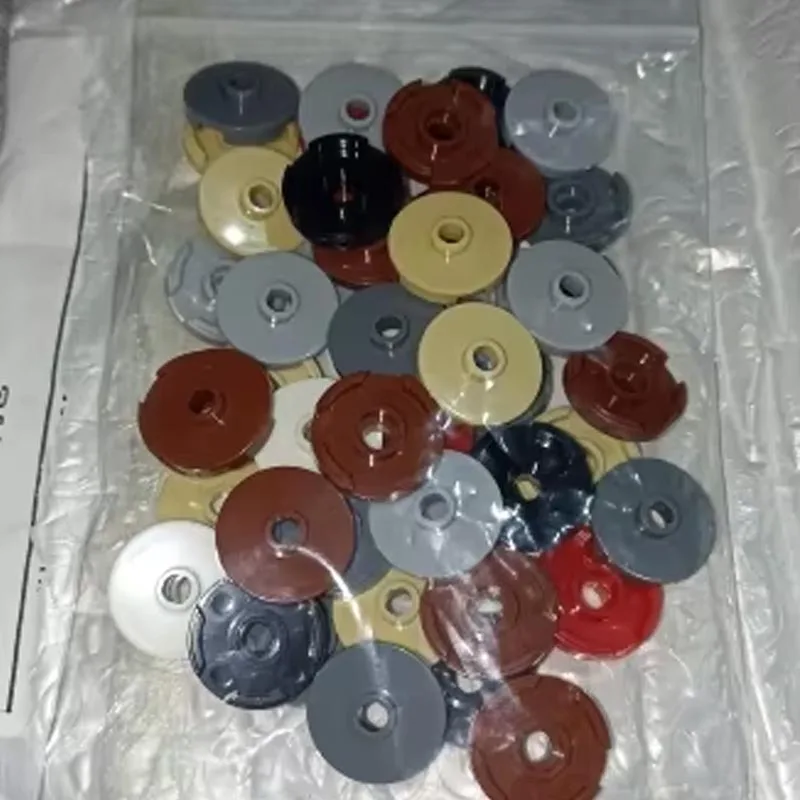 Neue abgerundete Platten mit offenen Bolzen für Bausteine, kompatibel mit MOC 35480 34103 3794 87580 18674, Platte 1x1 1x2
