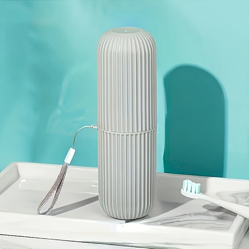 【Multiple-Person Repurchase】1+1 Travel Toothbrush Cup Organizer, Portable Storage Box, Rinse Cup and Toothpaste Holder