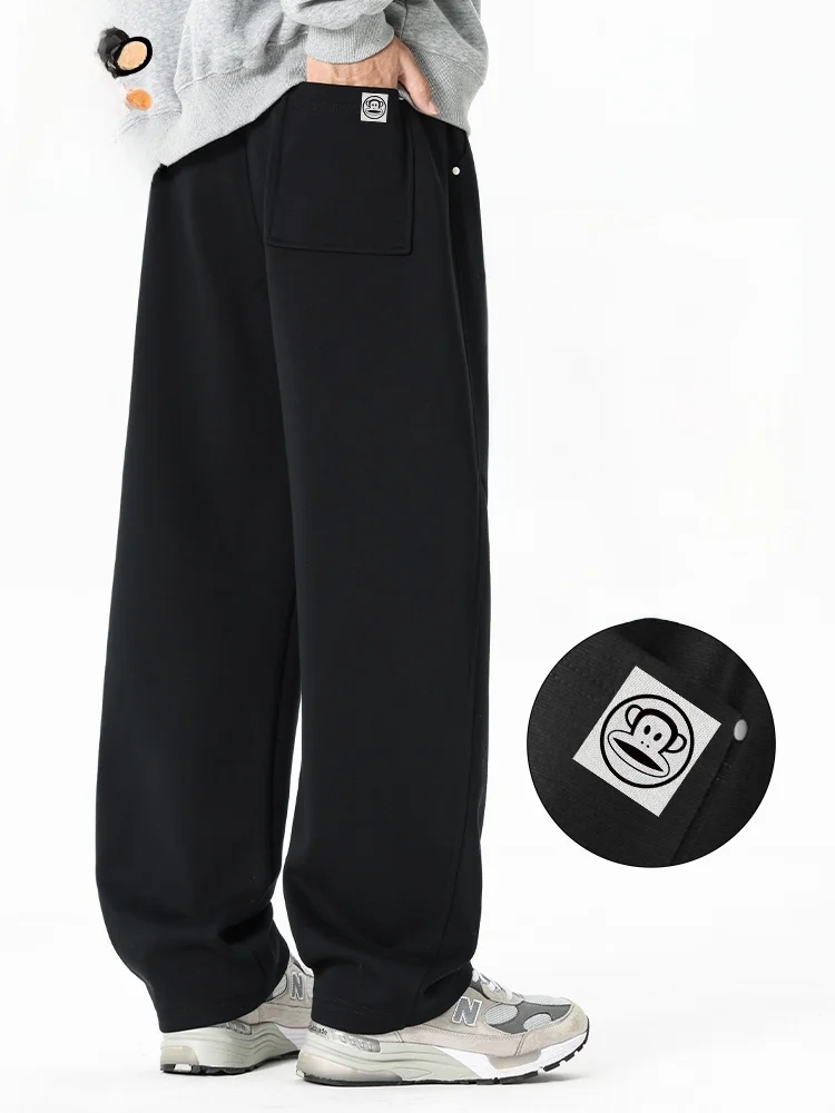 

Men's Loose Fit Fce Lined Casual Trousers American Sle Faion Urban Print Waist Corded Straight Leg Pants