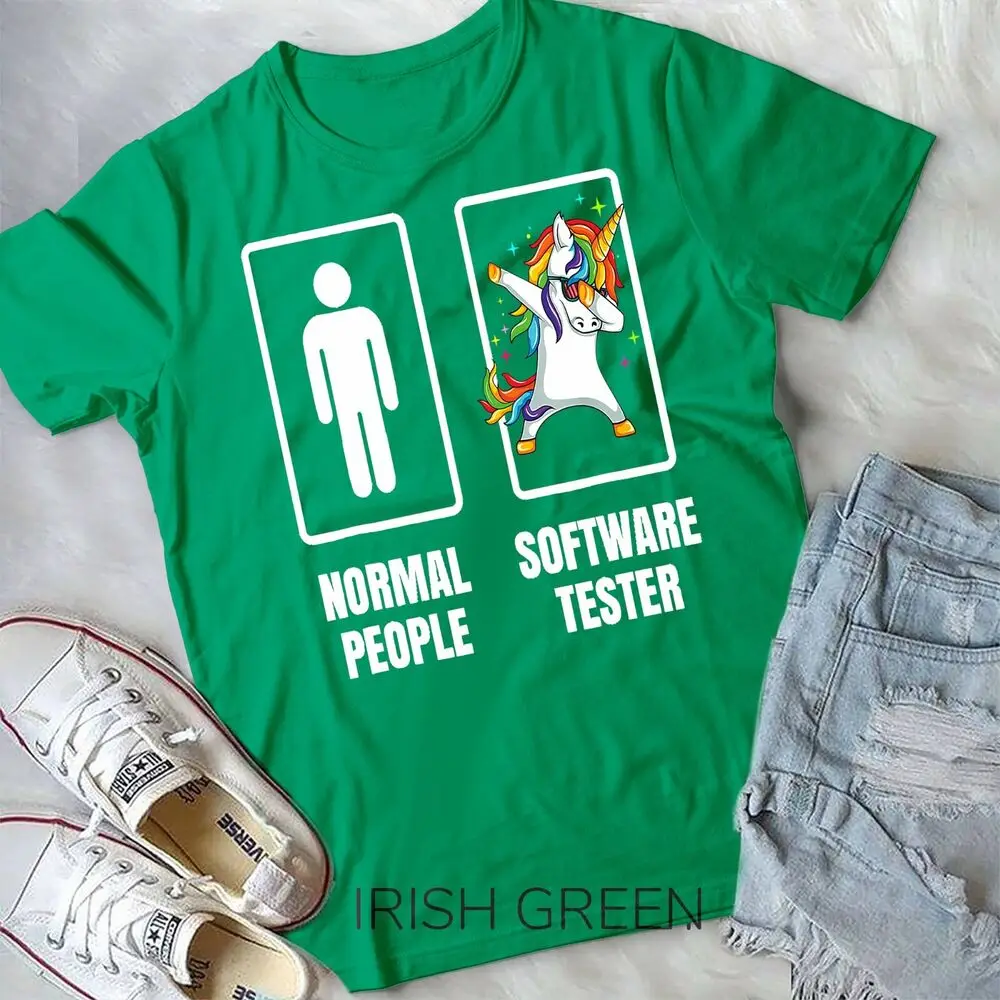 Dabbing Unicorn Software Tester Information Technology Geek Unisex T-shirt