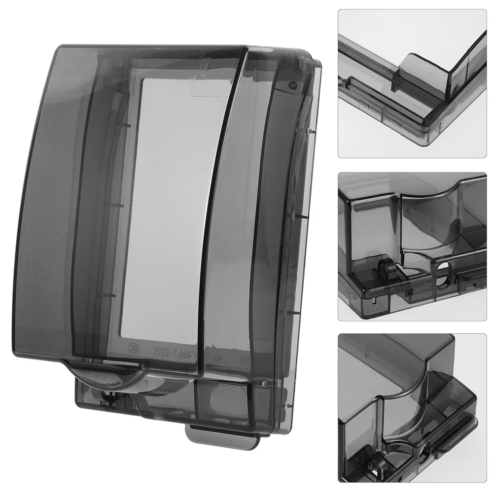 

2pcs Black 86 Type Waterproof Socket Box Outdoor Plug Cover Flip Outlet Protector Weatherproof Receptacle Cover Plastic