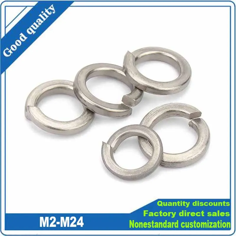 

1/2/5/10pc GB93 TA2 Pure Titanium Spring Split Lock Washer M2 M2.5 M3 M4 M5 M6 M8 M10 M12 M14 M16 M18 M20 M22 M24 Elastic Gasket