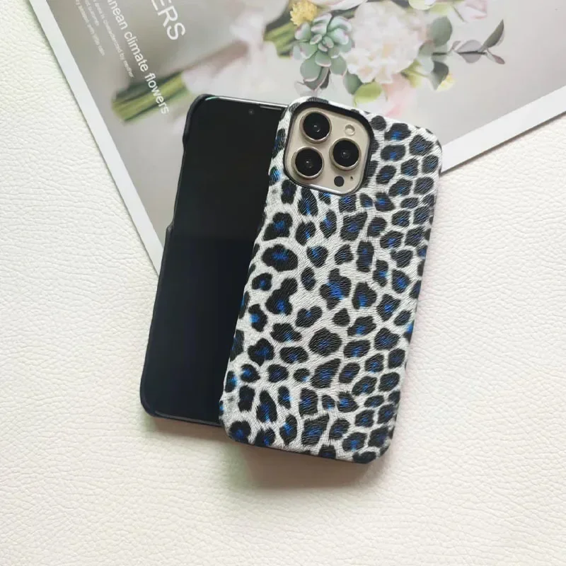 Suitable for iPhone 15promax Fashion Leopard Print Phone Case 14plus 13mini 12pro 11 Cooling Xsmax Xr 8plus PC Protection Cover