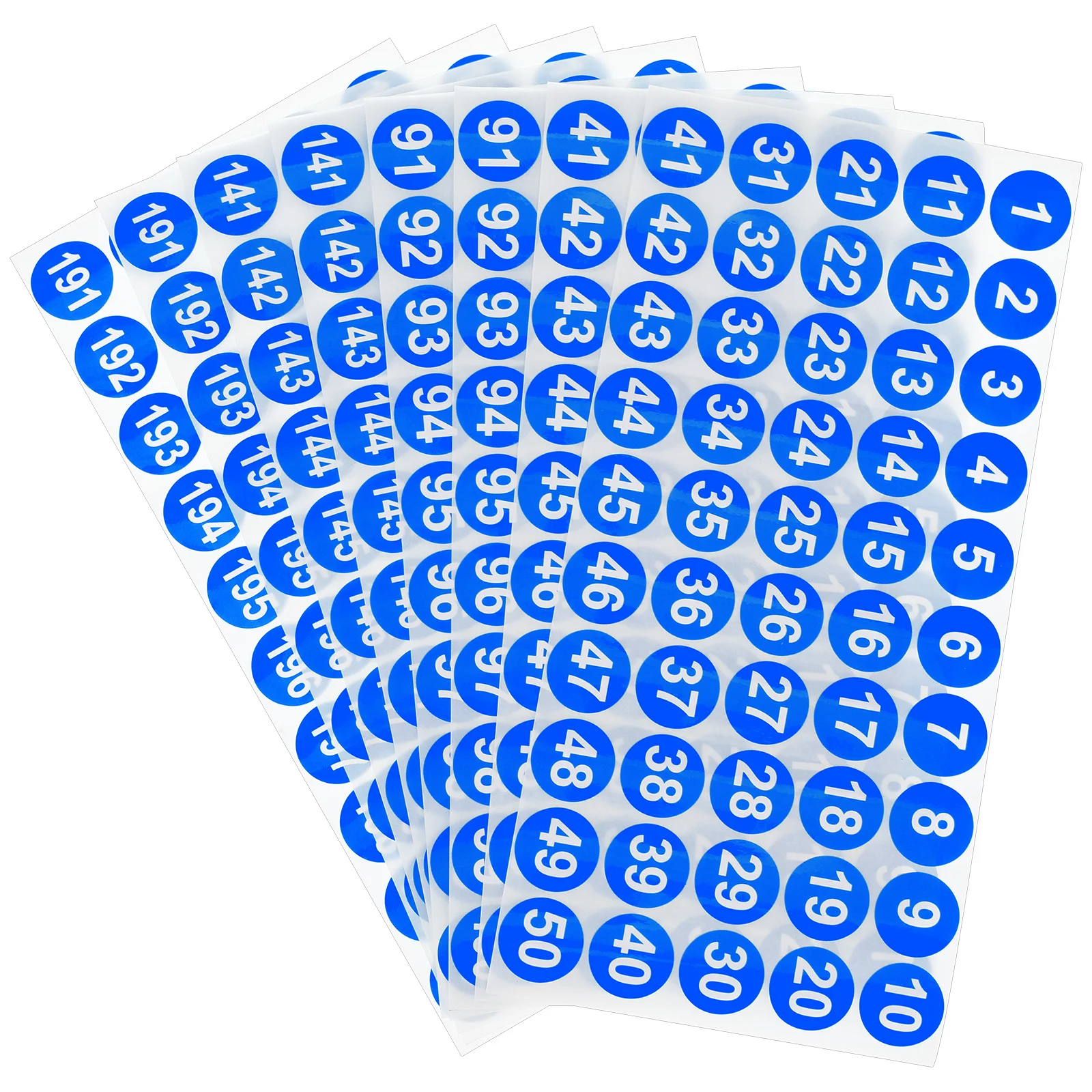 

8 Sheets Number Stickers Number Label for Office Storage Bottle Cabinet Classification Digital Stickers Round Digital Sticker