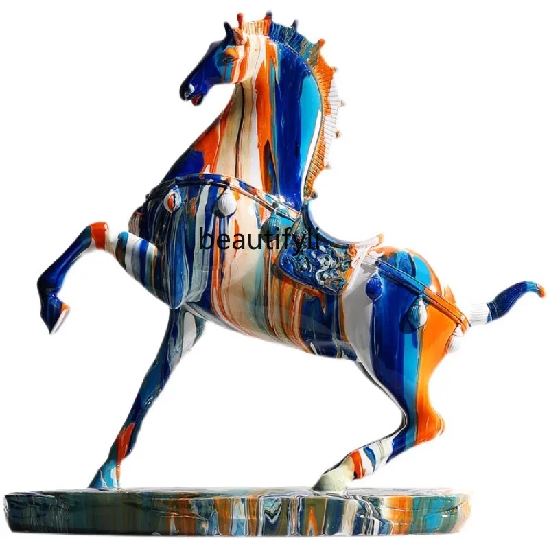 

Modern Light Luxury Art Horse Ornament Creative Hallway and Living Room Decorations Opening Gifts Housewarming Gift