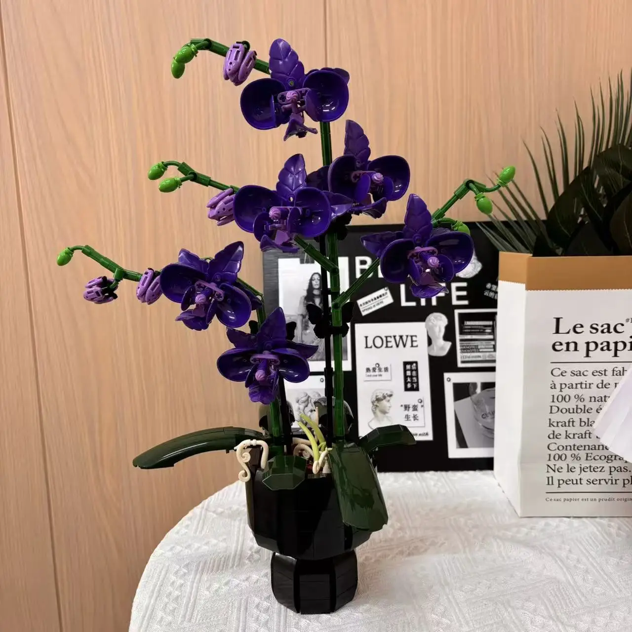 

Purple Orchid Building Block Set, Exquisitely Designed Orchid Bouquet with Flower Pot Base, Unique Home or Office Decoration and Collectible Item, Perfect for Gifts on Christmas, New Year, Birthdays, Parties, Halloween, and Other Occasions