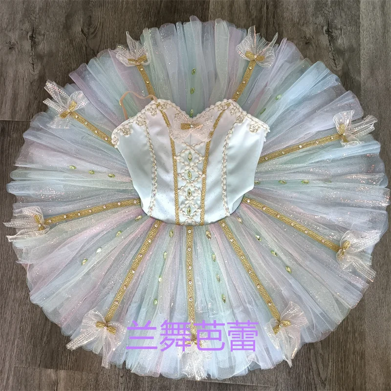 New Design Professional Custom Size Competition Performance Wear Kids Girls Fairy Dress Ballet Dance Tutu Costumes