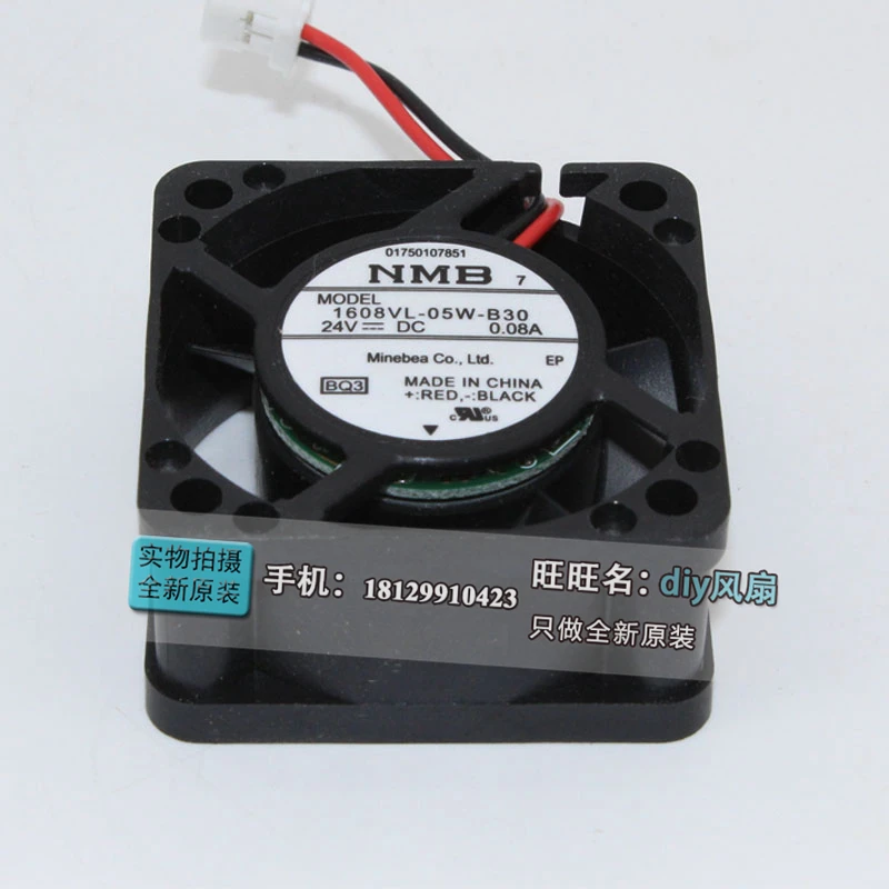 NEW NMB-MAT Minebea 1608VL-05W-B30 4020 24V Double Ball bearing 4CM cooling fan