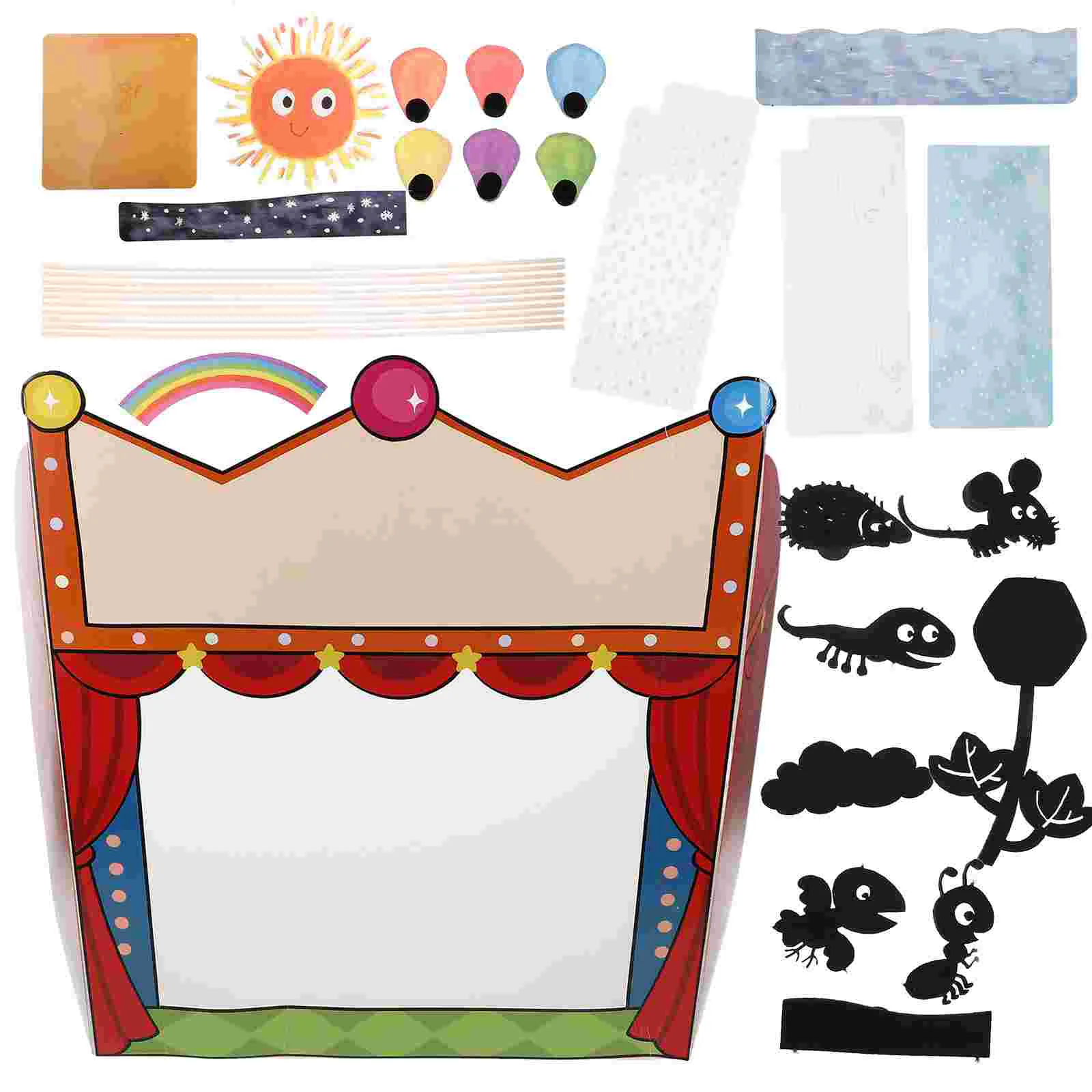 

Shadow Puppet Teaching Aids Puppet-theaters Show Kids Stage Platform Puppets Finger Stand