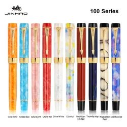 Jinhao 100 Fountain Pen Golden Arrow Shaped Clip Luxury Stilographic Pens Writing ink Pen Office School Stationery Supplies