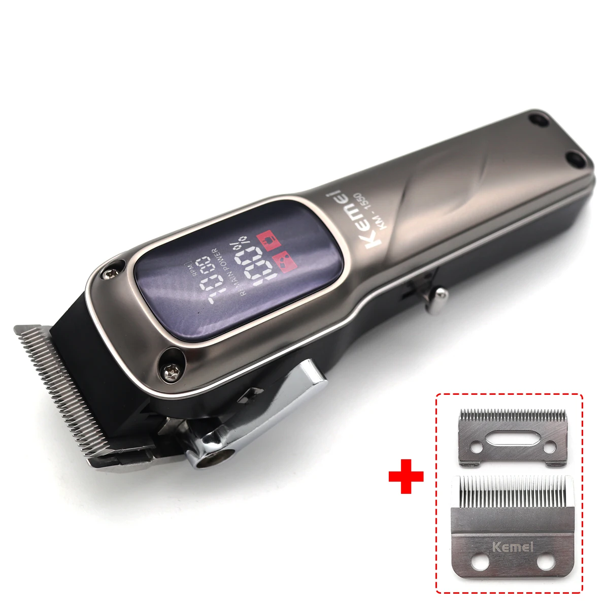 KEMEI km-1550 ออกแบบใหม่ผมTrimmerชาร์จProfessional Hair Clippersไฟฟ้าแกะสลักผมSalon Clipper