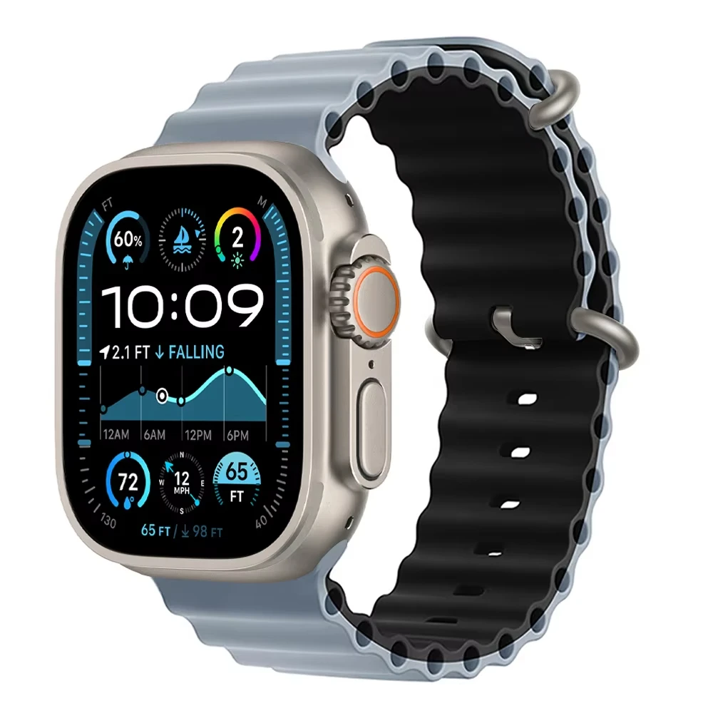Officiële Ocean band voor Apple Watch banden Ultra 3 2 49mm 46mm 44mm 40mm 42 41 45 sport armband iWatch Series 11 10 9 7 8 6 SE3