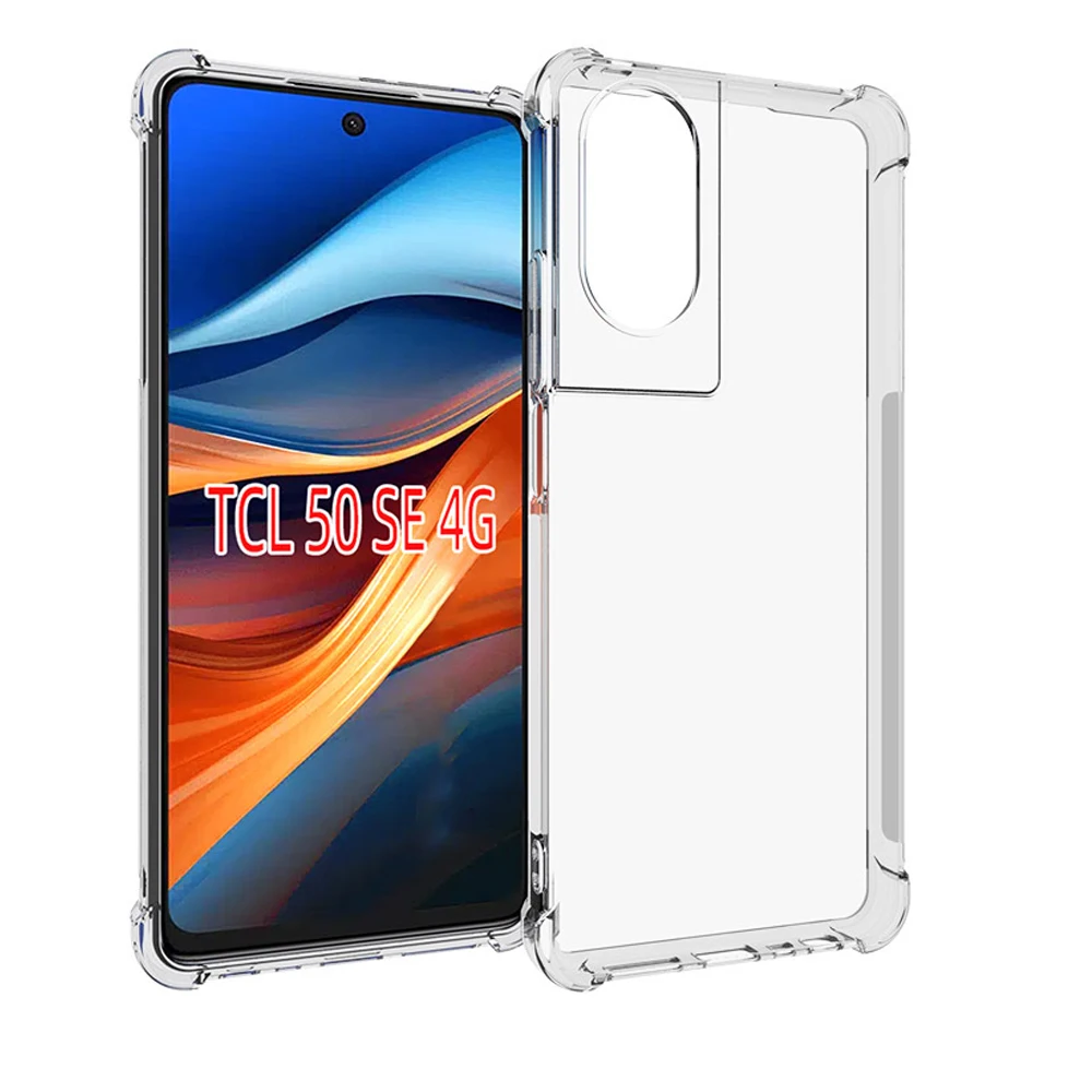 Case For TCL 50 SE  501 Reinforced Corners Shockproof  Airbag Bracket Clear Cover For TCL 40 NxtPaper 4G