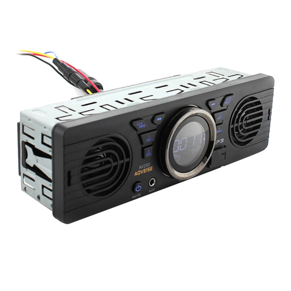 

Car Audio AV252 (B) / 12V Car SD Card MP3 Audio Electric Car Radio Speaker Bluet ooth Speaker Car Player Car Accessories
