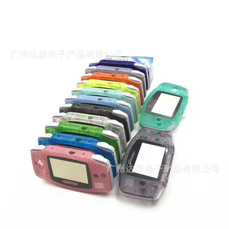 Carcaça completa para nintend gameboy gba, capa dura com substituição de lente de tela para console gameboy advance