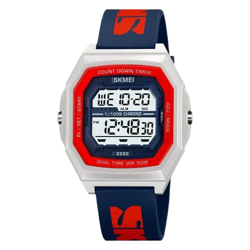 SkmeiOutdoor الرياضة متعددة الوظائف ساعة رجالية طالب ساعة إلكترونية عادية كول مقاوم للماء ساعة إلكترونية الرجال