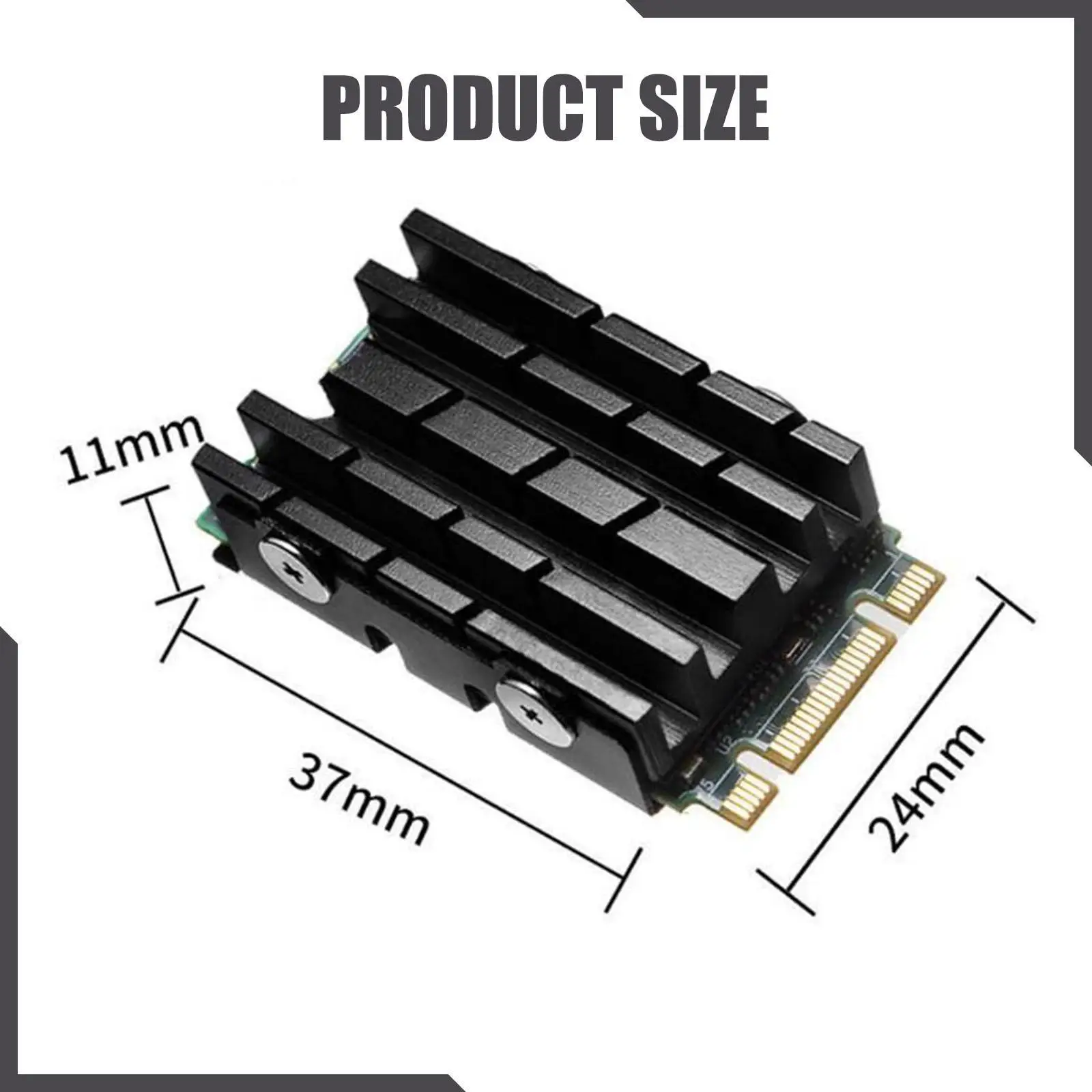 M.2 SSD with Thermal Silicone Pads Convenient Parts Heat Dissipation Heat Sink for Desktop Computer Laptop