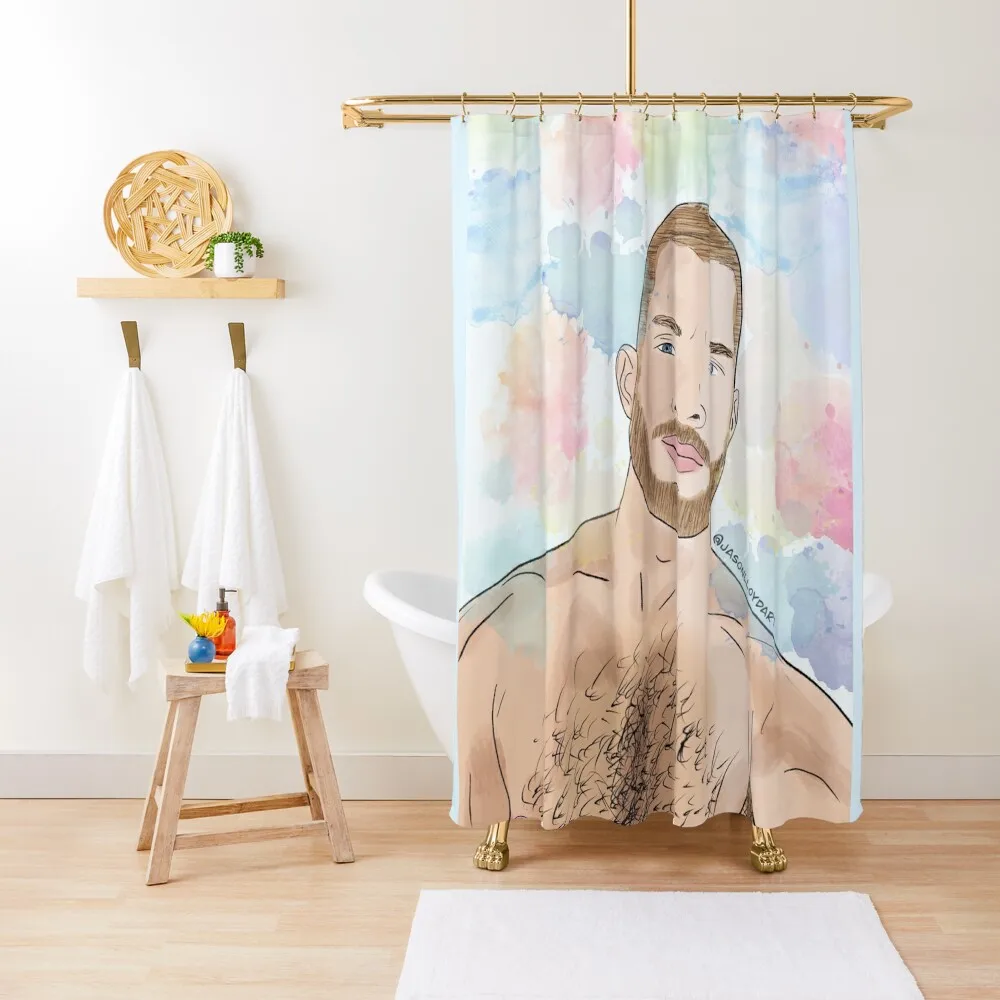

Pastel Watercolor Shower Curtain Bathroom And Shower Shower Set Waterproof Fabric Anime Curtain