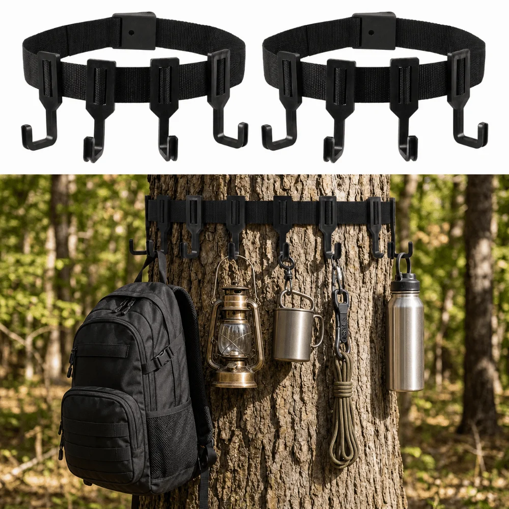 Durable Adjustable Tree Hook S - Camping Cooking Hanger ulasan dan harga