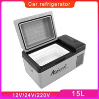 Alpicool 15L Mini Fridge 12V/24V Portable Freezer Cooler 220V Compressor Refrigeration For Picnic Camping Car Home Refrigerator