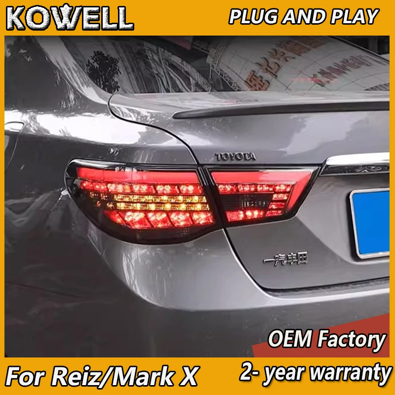 KOWELL Car Styling for Toyota Reiz Tail Light 2010-2013 Mark X Taillight Rear Lamp DRL+Brake+Park+Signal