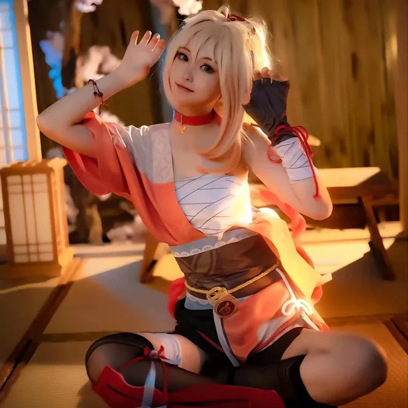 Kostum cosplay Xiongxi dengan aksesori rambut dan gaun untuk permainan, cocok untuk pesta pameran anime Halloween.