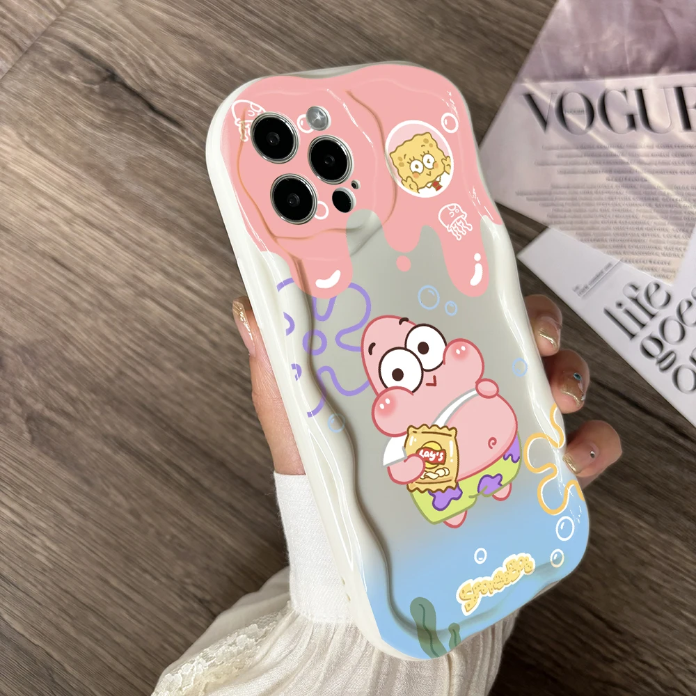 SquarePants S-SpongeBob Phone Case for Samsung Galaxy A73 A72 A71 A54 A53 A52 A52S A51 A50 A34 A33 A32 A23 A13 4G 5G Soft Cover