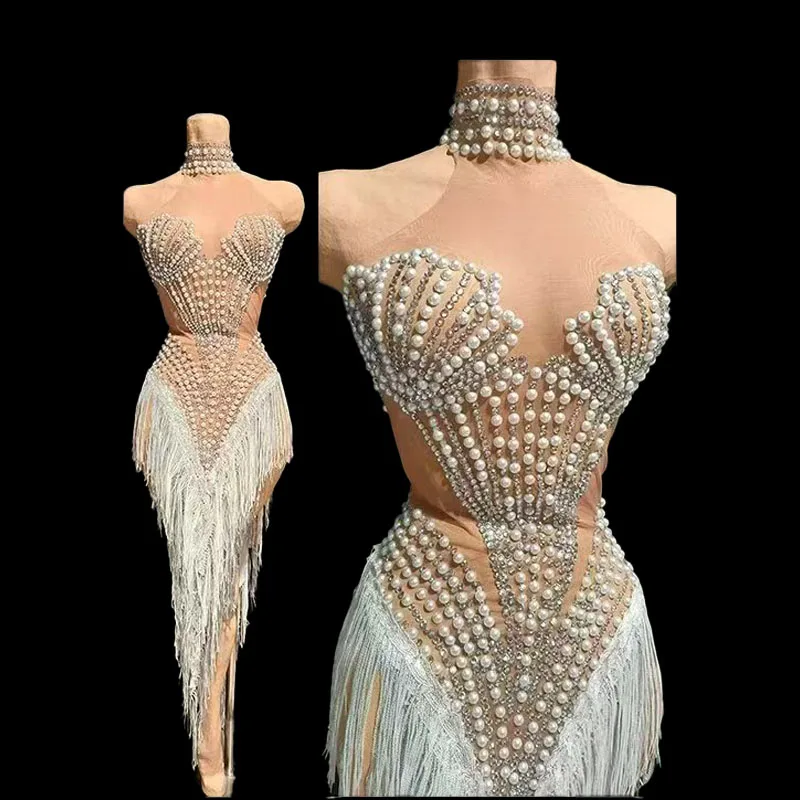 costume-de-spectacle-haut-de-gamme-personnalise-discotheque-bar-chanteuse-scene-sexy-plein-de-diamants-pompon-petoncles