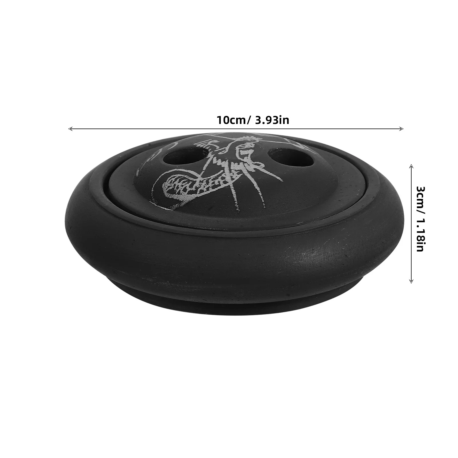 Round Ink Slab with Lid Chinese Calligraphy Practice Ink Dish Retro Style Grinding Stone for Smooth Consistent Strokes At Home