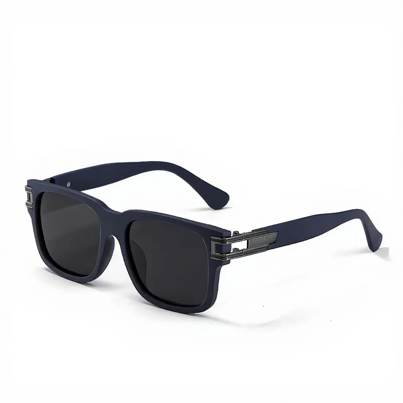 Neue übergroße, quadratische, polarisierte Herren-Sonnenbrille mit Metallbesatz, minimalistische und schlanke Sonnenbrille 853 – Detail 9