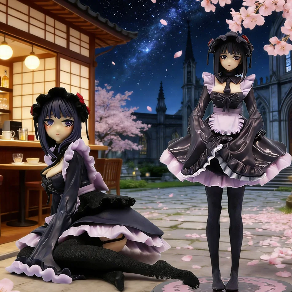 2 Piezas de Figuras de Acción del Anime My Dress-Up Darling - Kitagawa Marin y Shizuku Kuroe en Traje de Sirvienta, Figura Coleccionable, Modelo de Juguete, Regalo